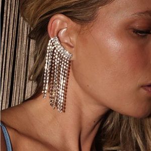 12th Tribe Lyla Gold Rhinestone Statement Earrings